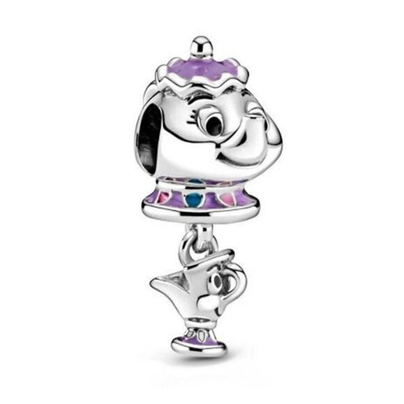 925 Silver Mrs Potts & Chip Charm - Picture 1 of 11